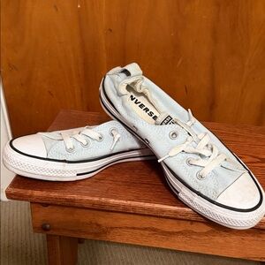 Converse Light Blue and White Sneakers